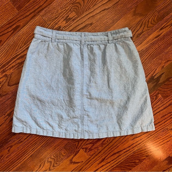 Madewell Denim Button Front Tie Skirt 12 all seasons - Picture 6 of 10